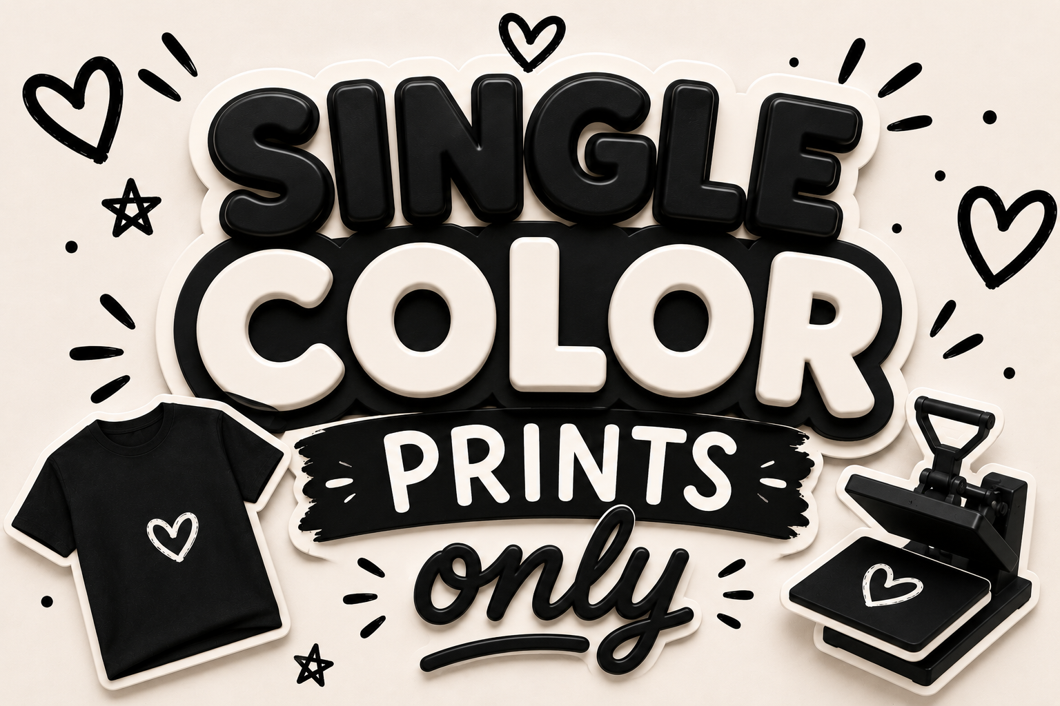 Single Color Print Only