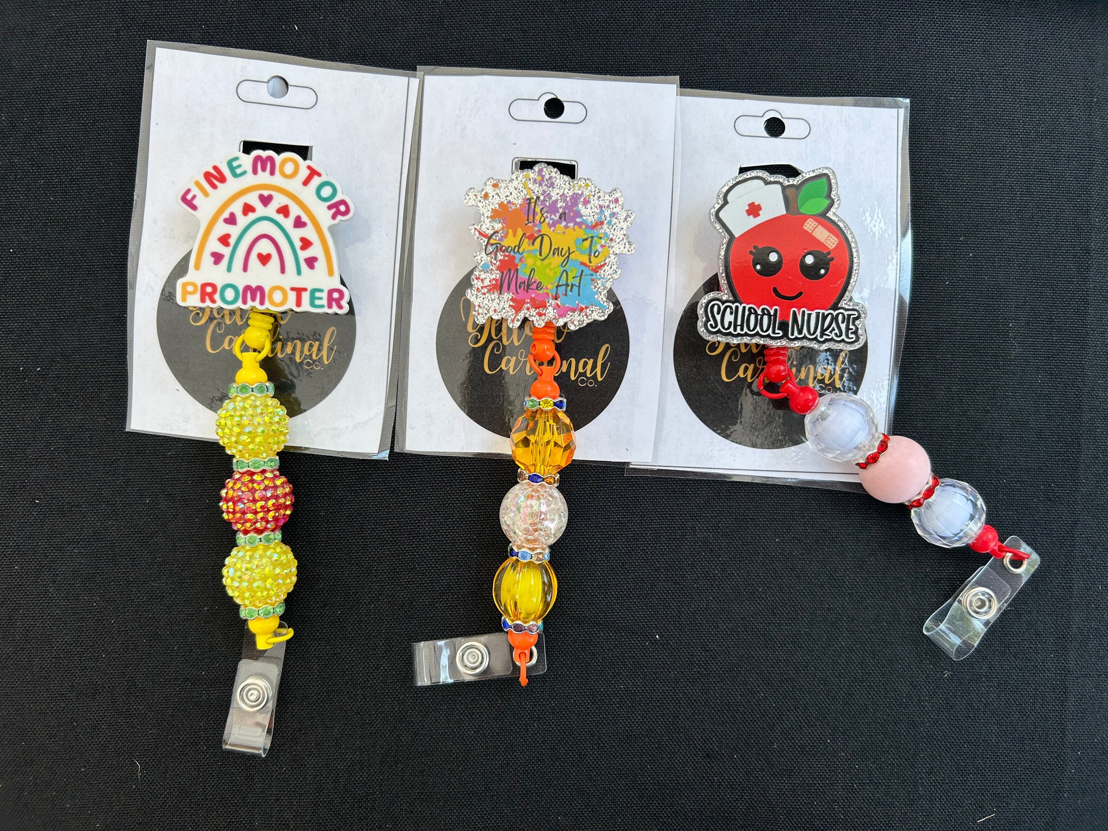 Beaded Badge Reel